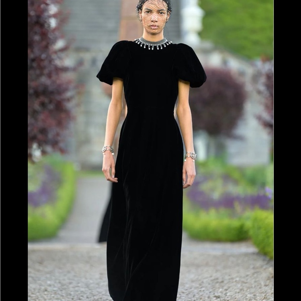 Dior Resort 2024 Black Velvet Maxi Dress